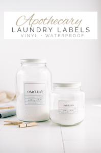 Laundry Label - Choose Your Size - Apothecary Style