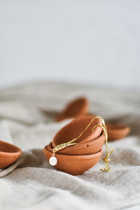 Gold-Filled Bead Bracelet with White Shell Charm - Adjustable Bracelet